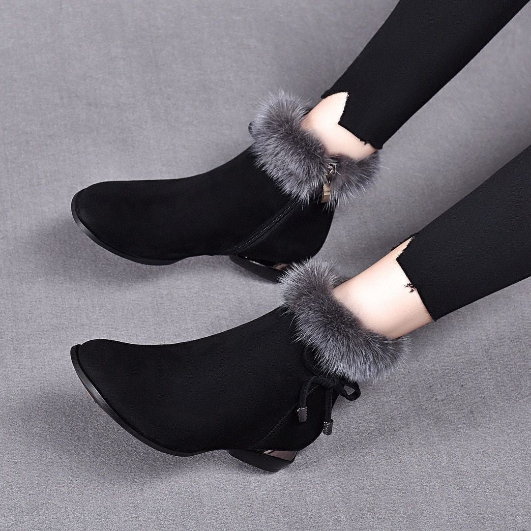 🔥Promotion -49% Bottines d'hiver en cuir souple