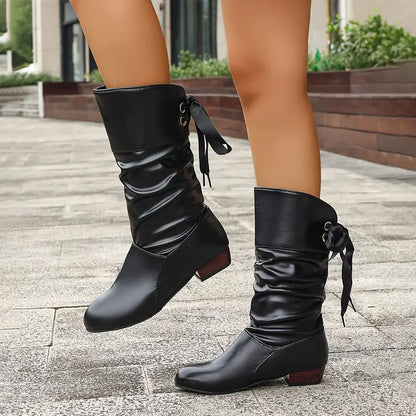 🔥 Promotion déstockage 60% de remise - Bottines d'hiver en cuir pour femme