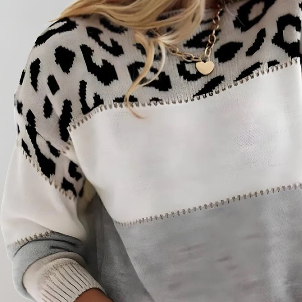 Cheyenne™ | Pull en Laine design léopard