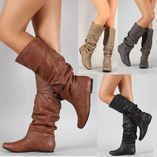 🔥 Promotion déstockage 60% de remise - Bottes en cuir style Western pour femmes