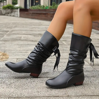 🔥 Promotion déstockage 60% de remise - Bottines d'hiver en cuir pour femme