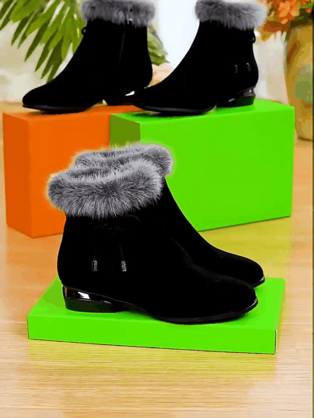 🔥Promotion -49% Bottines d'hiver en cuir souple