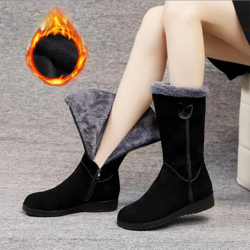 🔥 Promotion déstockage 60% de remise - Bottines d'hiver en velours pour femmes