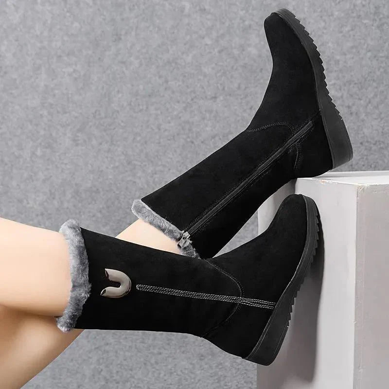 🔥 Promotion déstockage 60% de remise - Bottines d'hiver en velours pour femmes
