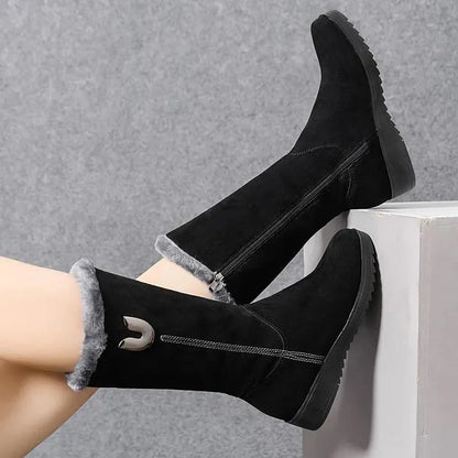 🔥 Promotion déstockage 60% de remise - Bottines d'hiver en velours pour femmes